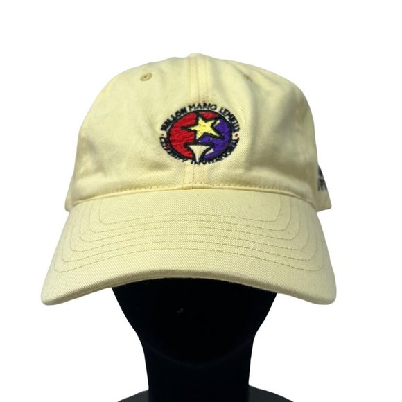 Mario Lemieux Celebrity Invitational Golf Tournament Gold Strapback Hat Cap Logo - Picture 1 of 10